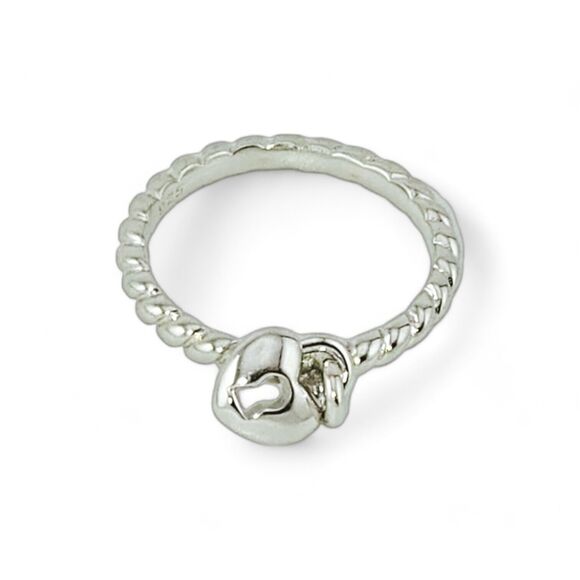 Dimayson Jewelry - Sterling Silver 925 Locked Heart Dangle Ring